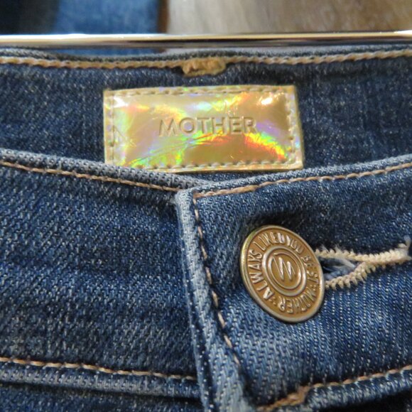 MOTHER The Insider Crop Step Fray Jeans in Girl Crush - Size 25 - Picture 14 of 14